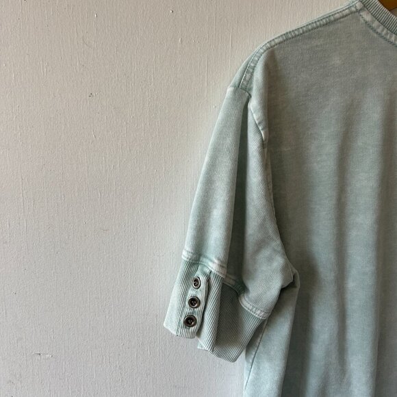 Jane and Delancey Top Womens Small Blue Short Sleeve Sweatshirt V-neck - Picture 8 of 8
